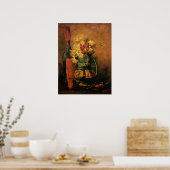 Nelken, Rose und Flaschen von Vincent van Gogh Poster (Küche)