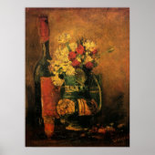 Nelken, Rose und Flaschen von Vincent van Gogh Poster (Vorne)
