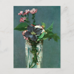 Nelken und Clematis von Edouard Manet Postcard Postkarte