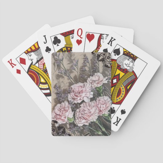 Nelken und Lavendel Spielkarten (Rückseite)