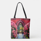 Nelken und Tor: Willkommen im Geheimgarten Tasche (Rückseite)