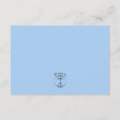 Nelken & Vergessen Sie mir keine Hochzeitsdetails Begleitkarte (Rückseite)