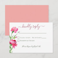 Nelken & Vergiss mich Nots Hochzeit