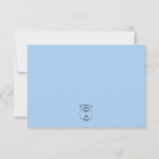 Nelken & Vergiss mich Nots Hochzeit RSVP Karte (Rückseite)