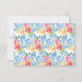 Nelken & Vergiss mich Nots Hochzeit Save The Date (Rückseite)