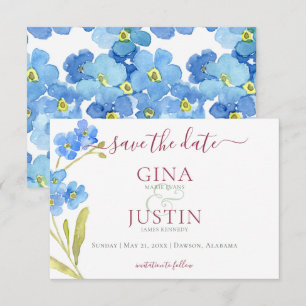 Nelken & Vergiss mich Nots Hochzeit Save The Date