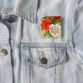 Nelkenblumen, alte Valentinstagsbotschaft Button (Beispiel)