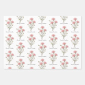 Nelkenblumen im Januar Geschenkpapier Set (Vorderseite 2)