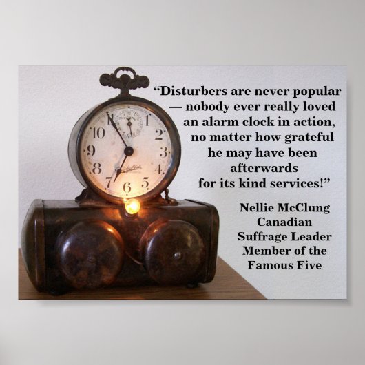 Nellie McClung Zitat von Rebel Girl Canada Poster (Vorne)