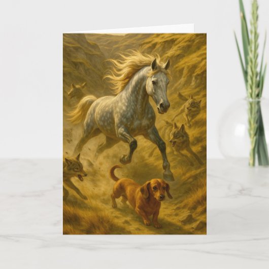 Nellie schützt Charlie vor den Coyotes Karte (Vorderseite)