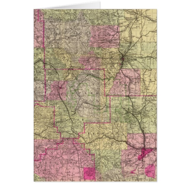Nell's topographische Karte von Colorado (Vorne)