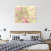 Nells topographische Karte von Colorado Leinwanddruck (Insitu (Schlafzimmer))