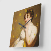 Nelly Grandtochter von Präsident Washington Quadratische Wanduhr (Winkel)