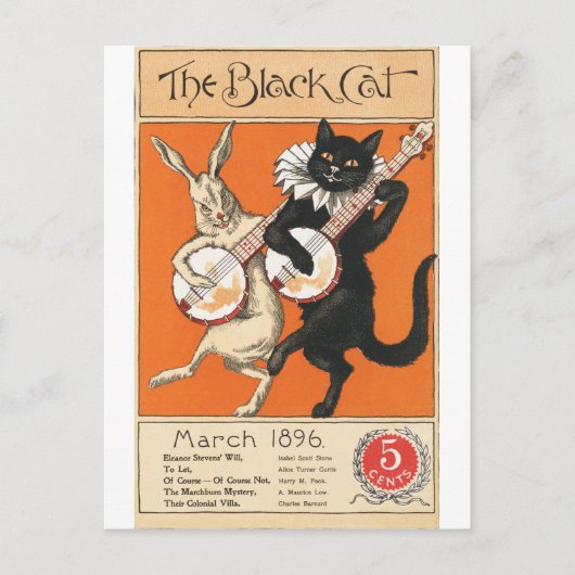 Nelly Littlehale Murphy's Black Cat - Vintager Mar Postkarte (Vorderseite)