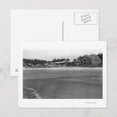 Nelscott, Oregon Beach View und Hütten Postkarte (Vorne/Hinten)