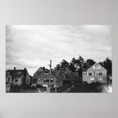 Nelscott, Oregon-Hütten im Pazifischen Ozean Poster (Vorne)