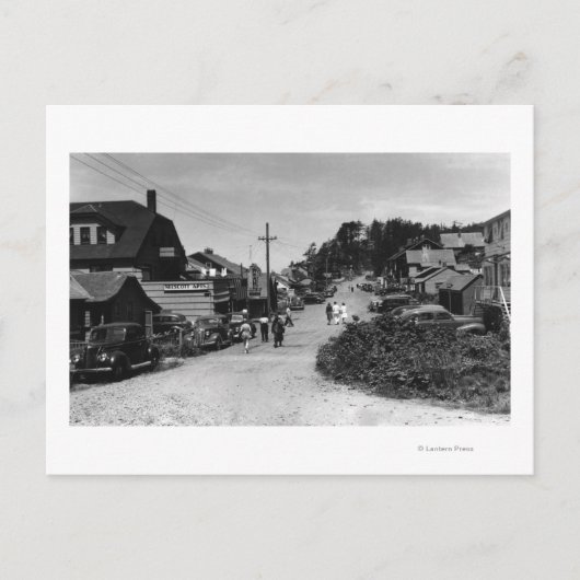 Nelscott, Oregon Town View Ocean Front Hütten Postkarte (Vorderseite)