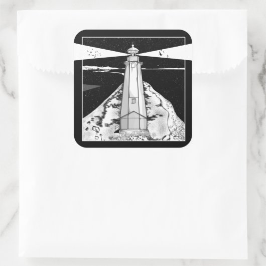 Nelson Boulder Bank Quadratischer Aufkleber (Tasche)