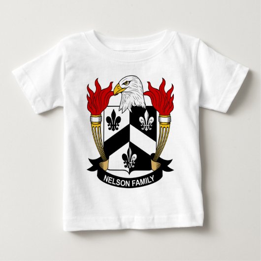 Nelson-Familien-Wappen Baby T-shirt (Vorderseite)