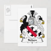 Nelson Familienwappen Postkarte (Vorne/Hinten)