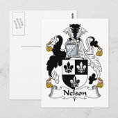 Nelson Familienwappen Postkarte (Vorne/Hinten)