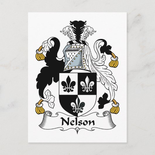 Nelson Familienwappen Postkarte (Vorderseite)