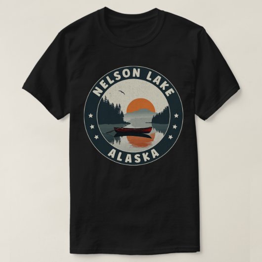 Nelson Lake Alaska Sunset TShirt (Design vorne)