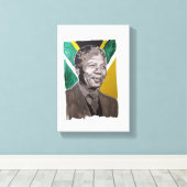 Nelson Mandela  Leinwanddruck (Insitu (Holzboden))