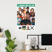 Nelson Mandela Politisches Poster Südafrika ANC (Heimbüro)