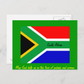 Nelson Mandela Südafrica Flagge Postkarte (Vorne/Hinten)
