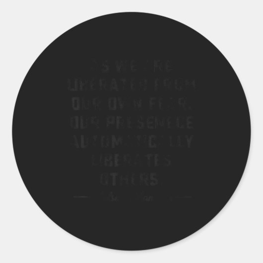 Nelson Mandela's Motivational Quote  Runder Aufkleber (Vorderseite)