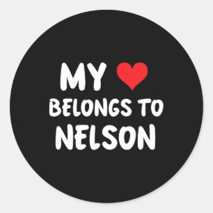 Nelson - Mein Herz gehört Nelson - Liebe Runder Aufkleber