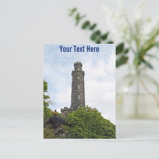 Nelson Monument, Edinburgh, anpassbare Postkarte (Stehend Vorderseite)