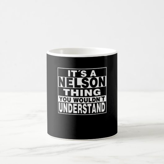 NELSON Nachname Personalisiertes Geschenk Kaffeetasse (Mittel)