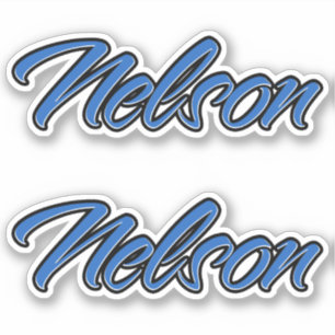 Nelson Name blue Aufkleber Sticker Stickerset