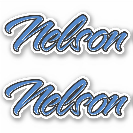Nelson Name blue Aufkleber Sticker Stickerset (Vorderseite)