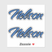 Nelson Name blue Aufkleber Sticker Stickerset (Blatt)