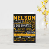 Nelson Name Shirt D Nelson Nachname  Karte (Gelbe Blume)