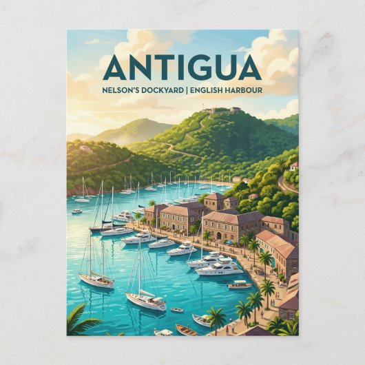 Nelson’s Dockyard Antigua und Barbuda Postkarte (Vorderseite)