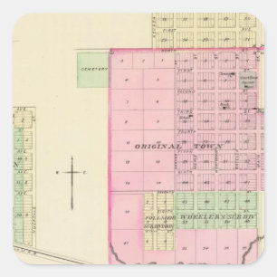 Nelson und Hardy, Nebraska Quadratischer Aufkleber