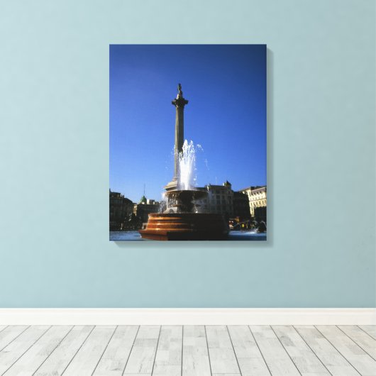 Nelsons Column Trafalgar Square Leinwanddruck (Insitu (Holzboden))