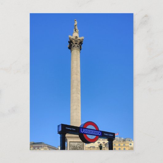 Nelson's Column Trafalgar Square, London UK Postkarte (Vorderseite)