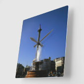 Nelsons Column Trafalgar Square Quadratische Wanduhr (Winkel)