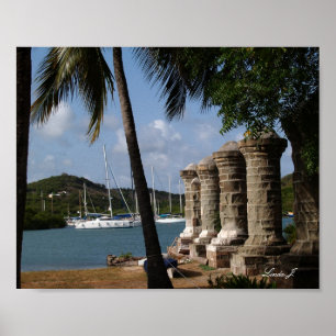 Nelson's Dockyard in Antigua Canvas Print Poster