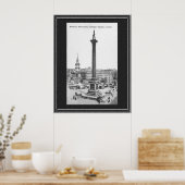 Nelson's Monument Trafalgar Square in den 1900er J Poster (Küche)