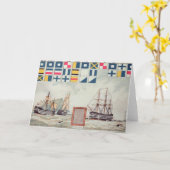 Nelsons Signal bei Trafalgar Karte (Gelbe Blume)