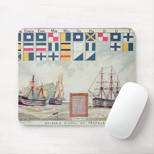 Nelsons Signal bei Trafalgar Mousepad (Mit Mouse)