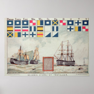 Nelsons Signal bei Trafalgar Poster