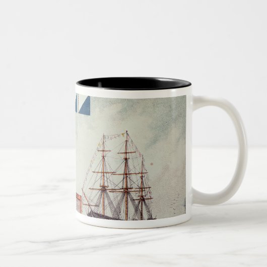 Nelsons Signal bei Trafalgar Zweifarbige Tasse (Rechts)