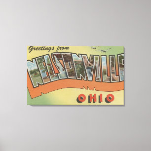 Nelsonville, Ohio - große Buchstabe-Szenen Leinwanddruck